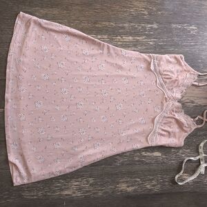 Forever 21 Pink Floral Lace Slip Dress
